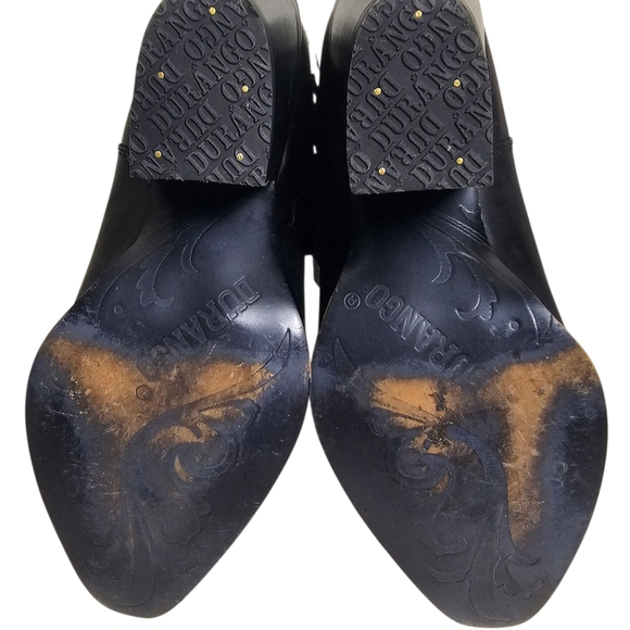 Durango Women's Crush Black Leather Pointed Snip Toe Cowboy Boots Rodeo Size 6.5 - Picture 7 of 14